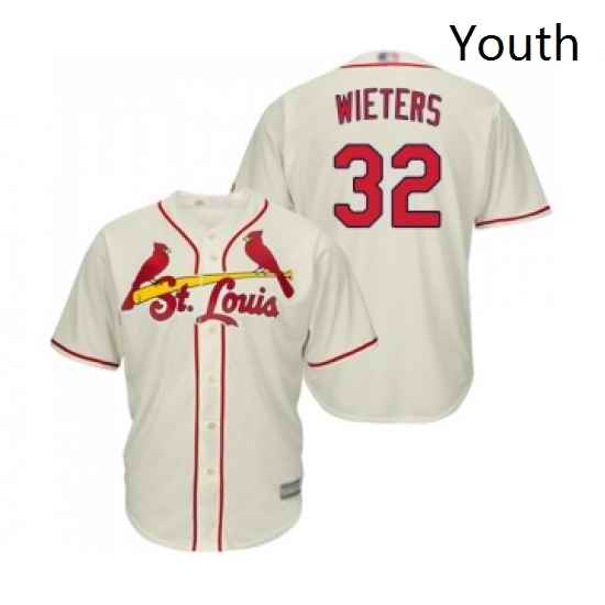 Youth St Louis Cardinals 32 Matt Wieters Replica Cream Alternate Cool Base Baseball Jersey